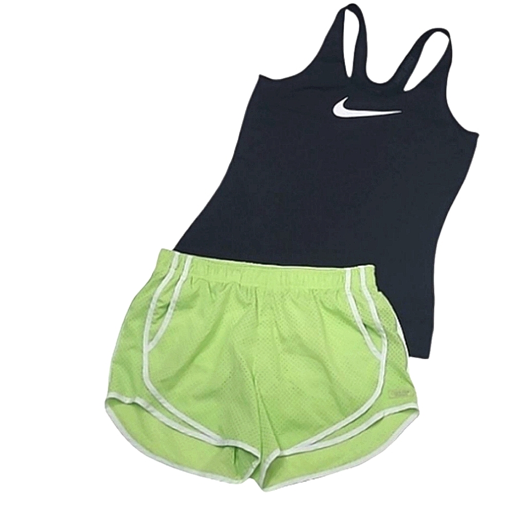 Calvin Klein Athletic Shorts Drawstring Built in Brief Wavy Stripe Running Yoga